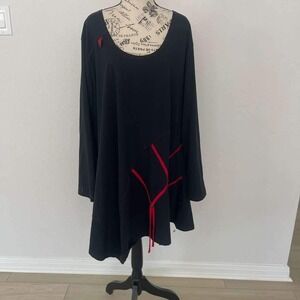 Taillissime La Redoute‎ Creation Tunic Top 2X Plus Size Asymmetrical Long Sleeve